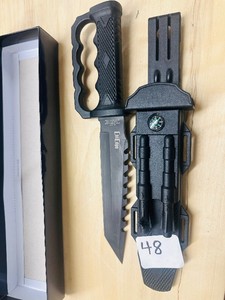 -NEW- TACTICAL KNIFE w Compass Sheath
