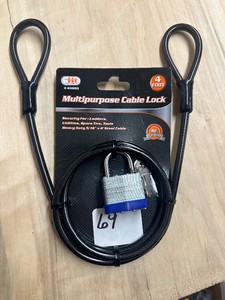 CABLE LOCK - 4 FT  (new)