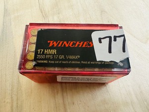 Winchester 17 HMR - 17 gr - 2550 fps - V-MAX