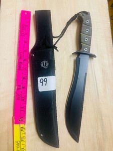 New  Quicksilver HUNTING KNIFE w nylon belt sheath