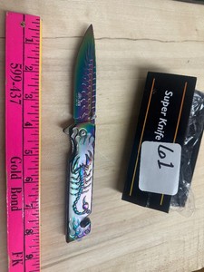 Iridescent SCORPION FOLDING KNIFE -new-