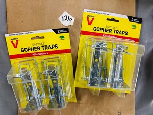 (2)  2- packs Easy Set GOPHER TRAPS