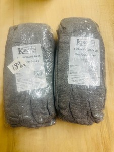 1 Dozen  GREY JERSEY GLOVES - Lg