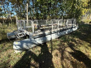 Old steel pontoon