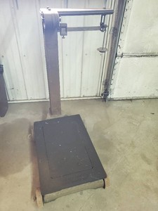 Antique fairbanks feed scale with weights