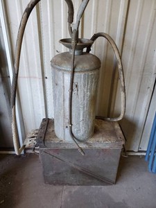 Large metal ammo box and metal sprayer
