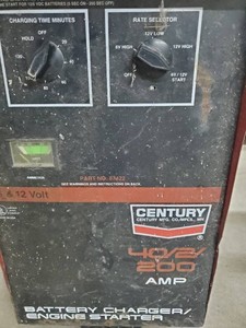 Century battery charger engine starter