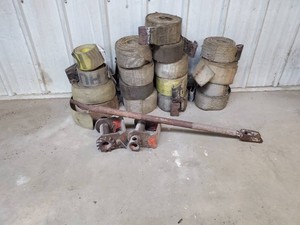 Lot of Semi winch strapsratcheting winches winch bar