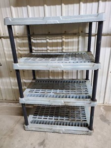 Heavy duty plastic modular shelving