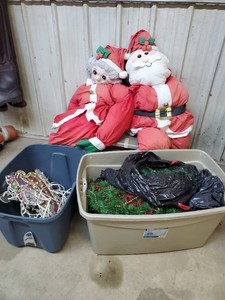 Mr & Mrs Claus  3 boxes of Christmas lights