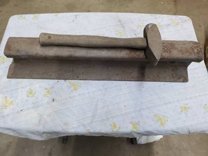 Railroad track anvil and hammer