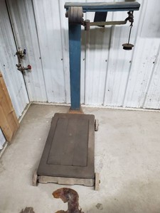 1 vintage feed scale with weights