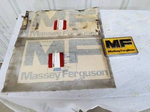 NOS Massey Ferguson decals and metal Massey tractor badge