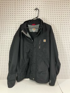 Used Black Carhartt Jacket No Hood 2XL Tall 100120