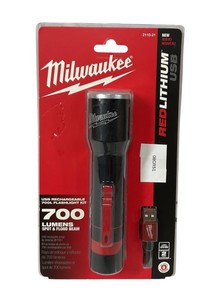 Milwaukee Flashlight 2110-21 Red Lithium USB New