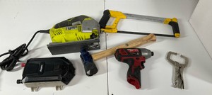 Milwaukee Impact, Ryobi Corded Jig Saw and Misc Hand Tools