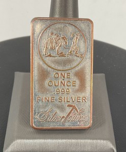 1oz .999 Fine Silver Bar Silver Towne Stamped