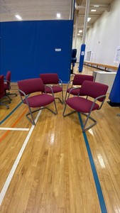 STEELCASE UPHOLSTERED RECEPTION CHAIRS