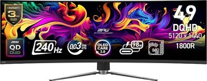 $950 MSI MPG 491CQPX QD-OLED 49 Monitor, 240Hz