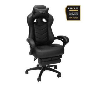 110 Pro Black Racing Gaming Chair with Footrest