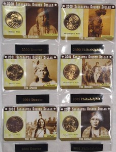COMPLETE Sacagawea Golden Dollar Collection 20002020  P & D  Willabee & Ward