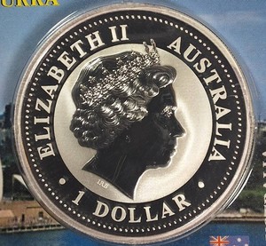 2001 Australian Kookaburra $1  1 Oz .999 Silver  Perth Mint  Littleton