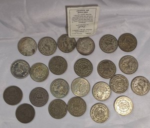 Mexican Silver Peso Collection  20 Coins  Authentication Certificate
