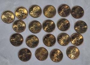 2000-P Sacagawea Golden Dollars  20-Coin Uncirculated Estate Lot