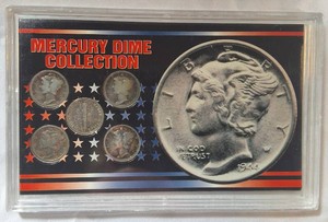 Mercury Dime Collection  5 Coins  90% Silver