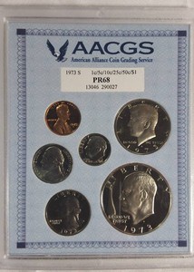 1973-S U.S. Proof Set  AACGS PR68  6 Coins