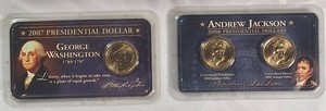 Littleton Presidential Dollar Collection  Washington & Andrew Jackson  3 Coins