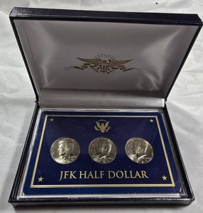 1987 Kennedy Half Dollar 3-Coin Set  P, D & S Proof  Presentation Case