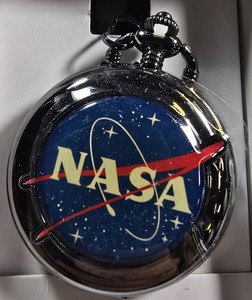 NEW NASA Pocket Watch  Accutime  NASA Logo  Boxed