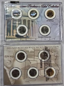 Louisiana Purchase & 2004 Keelboat Journey Nickel Collections  10 Coins