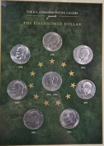 Eisenhower Dollar Collection  8 Large $1 Coins  19711978