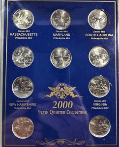 2000 State Quarter Collection  Philadelphia & Denver  10 Coins