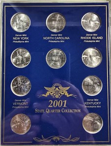 2001 State Quarter Collection  Philadelphia & Denver  10 Coins