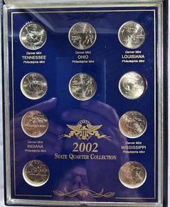 2002 State Quarter Collection  Philadelphia & Denver  10 Coins