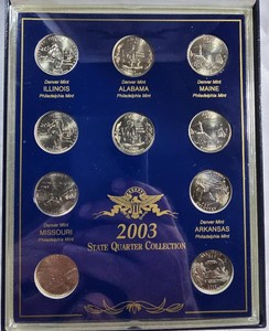 2003 State Quarter Collection  P & D Mints  10 Coins