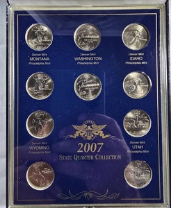 2007 State Quarter Collection  P & D Mints  10 Coins