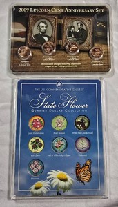 2009 Lincoln Cent Anniversary Set & State Flower Quarter Collection