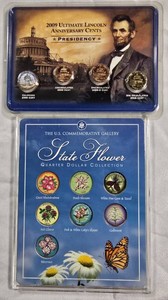 2009 Lincoln Anniversary Cents & State Flower Quarter Collection  24K Gold-Plated