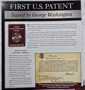 2018 American Innovation $1 Coin  First U.S. Patent  George Washington