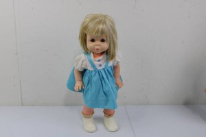 Childrens Blonde-Haired Fashion Doll With Blue Dress