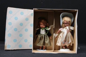 Vintage Dressed Doll Pair With Original Box 6H
