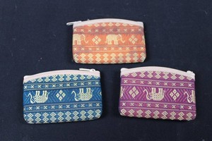 Embroidered Elephant Coin Pouches - Zippered (Lot of 3)