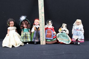 Vintage Regional Costume Doll Assortment (Lot of 6)