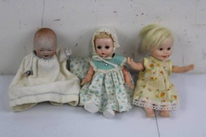 Vintage-Style Baby Doll Assortment (Lot of 3)