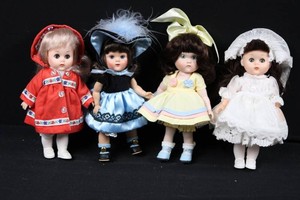 Vintage-Style Dressed Doll Assortment (Lot of 4) 9H