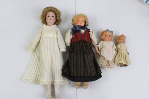 Vintage Porcelain & Composition Doll Assortment (Lot of 4)